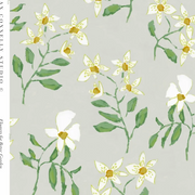 Flowers For Betsy In Soft Green- Fabric