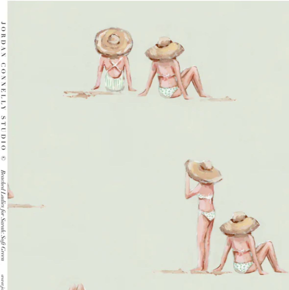 Beached Ladies For Sarah In Melon Fabric Swatch