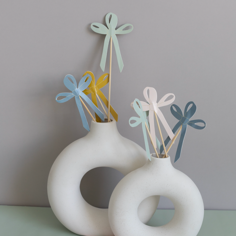 Signature Cake Toppers: Pink, Mint, Blue, Mustard