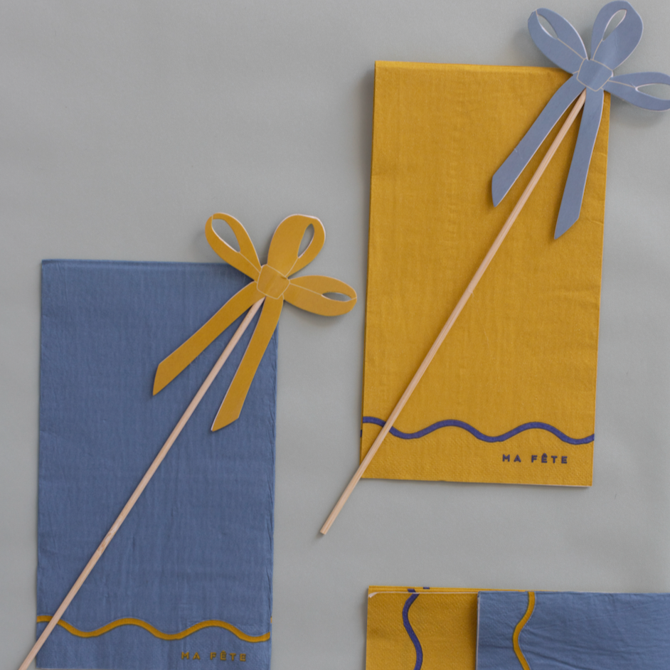 Signature Napkins, Blue & Yellow (16)