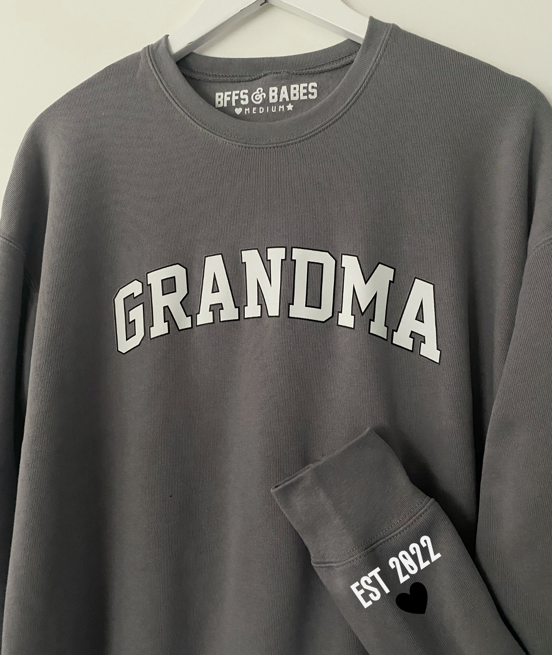 Love On The Cuff ♡ Stormy Grandma Sweatshirt With Personalized Cuff