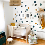 Watercolor Speckles & Dots - Fabric Nursery Wall Art Decals