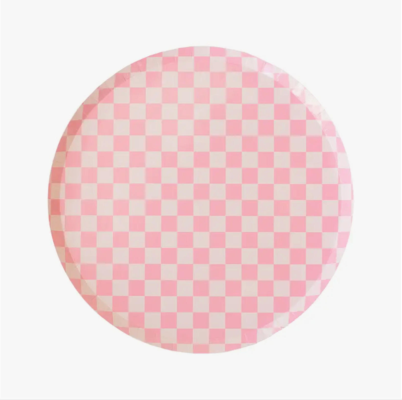 Pink Check Small Dessert Plates For Valentine's Day