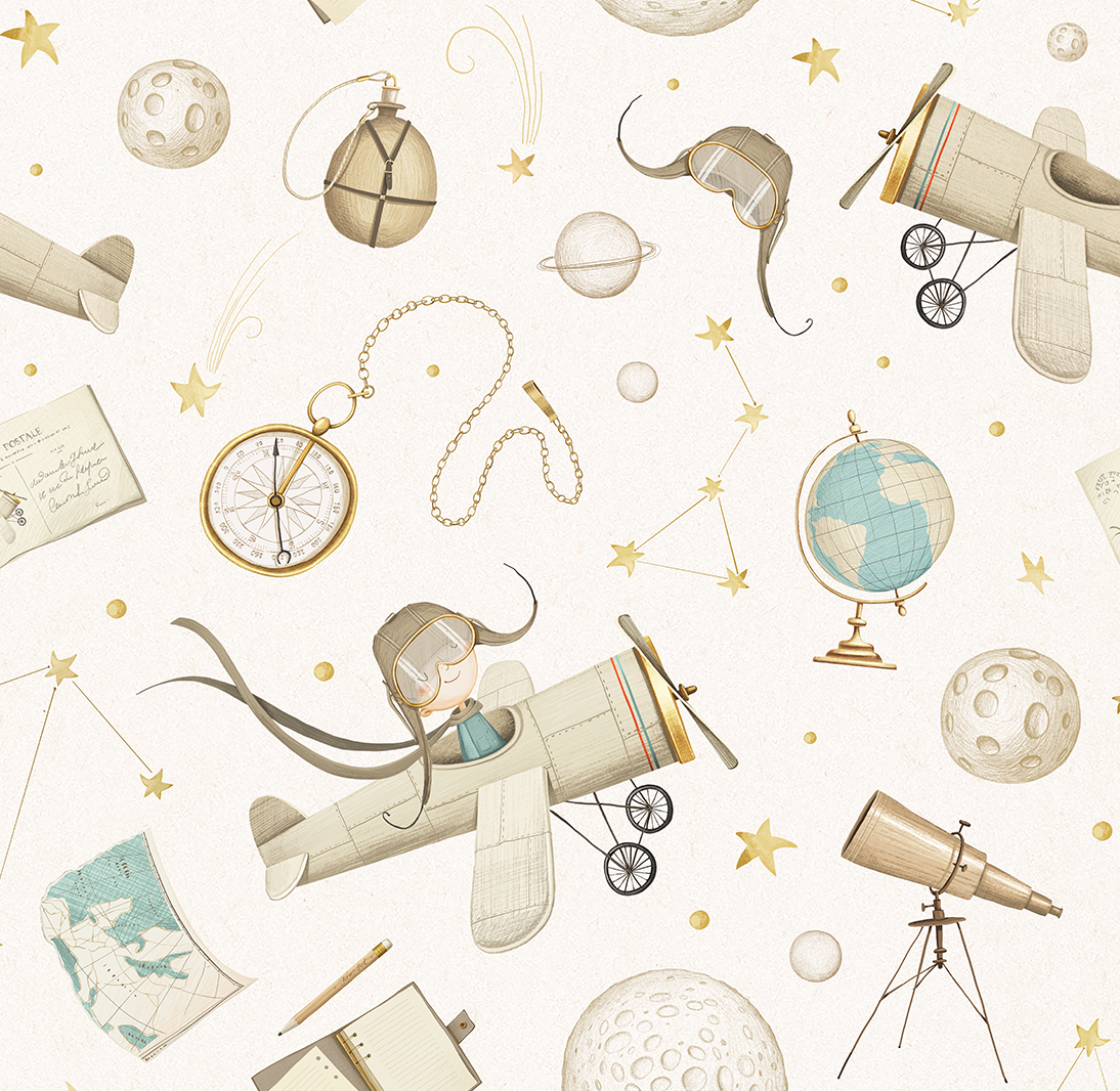 Little Prince Wallpaper - Nursery Wall Decor Wallpapers