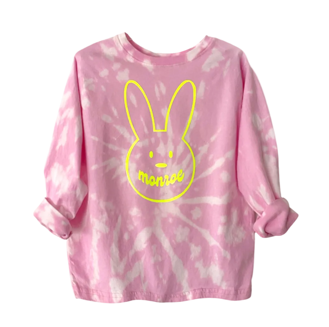 Bunny Tee ♡ Toddler Personalized Tie-dye T-shirt