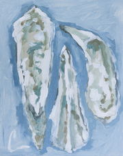 Blue Sea Oyster Print