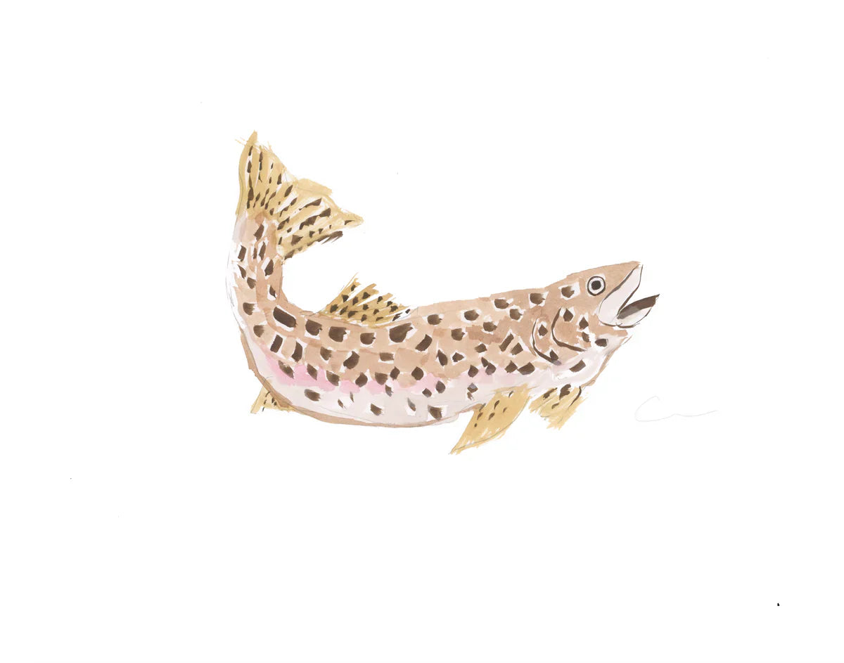 Trout 2 Brown Print