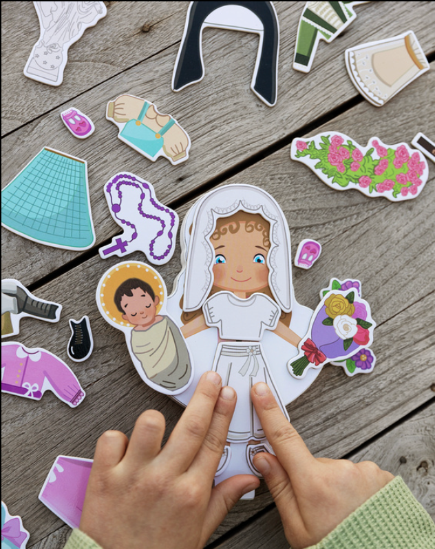 My Saint Thérèse, A Magnetic Wooden Dress-up Doll Set