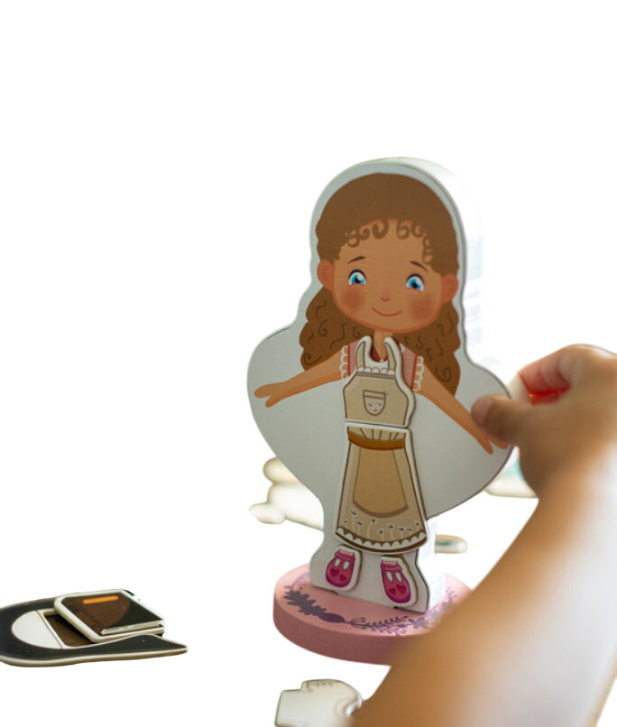 My Saint Thérèse, A Magnetic Wooden Dress-up Doll Set