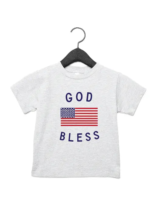 Classic God Bless The Usa 4th Of July Kids Graphic Tee