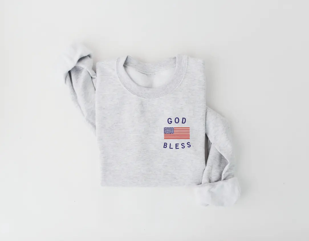 God Bless America Unisex Pocket Style Pullover