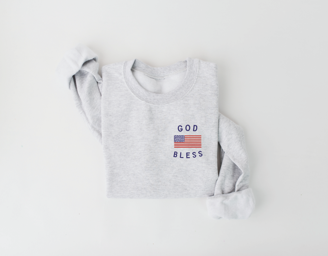 God Bless America Unisex Pocket Style Pullover