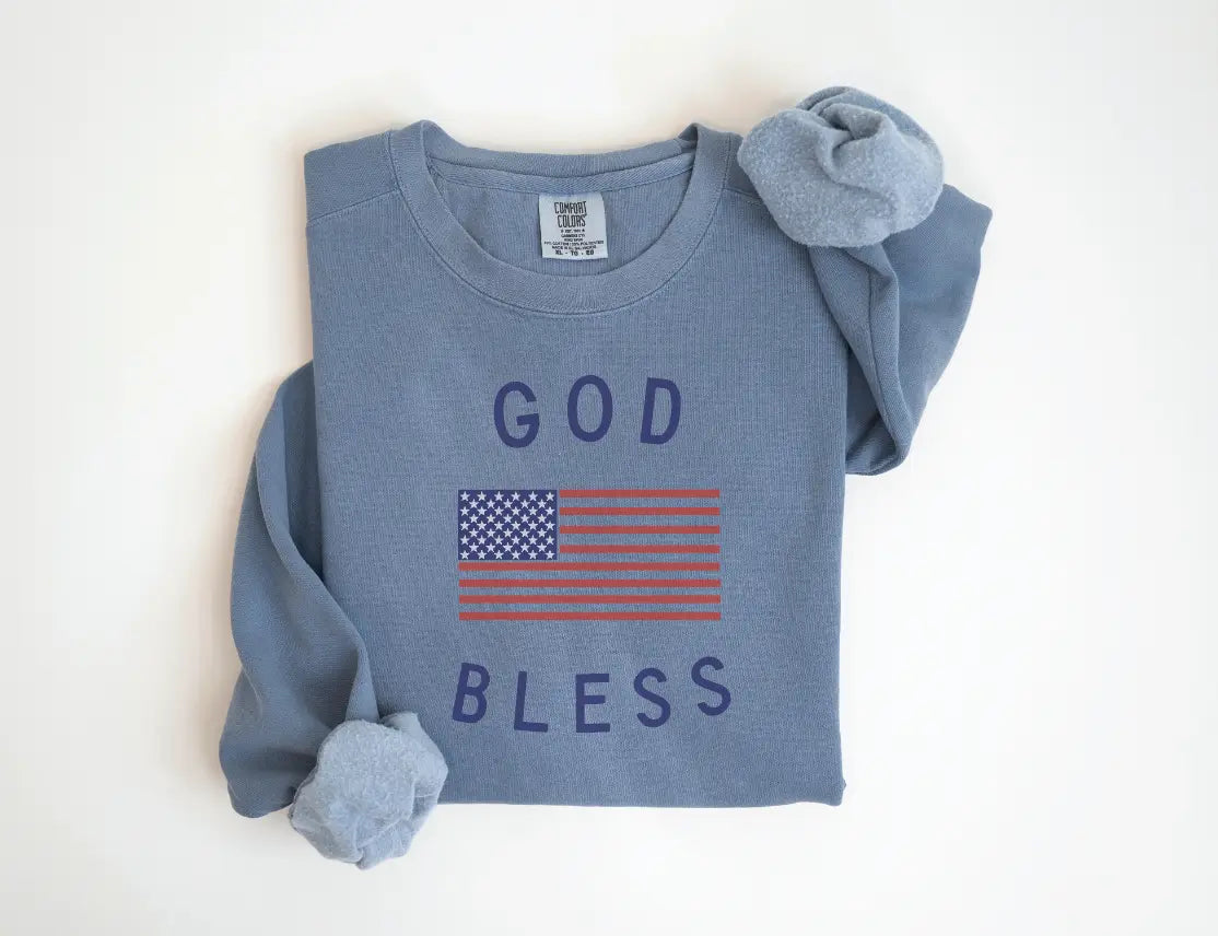 God Bless America Unisex Lightweight Classic Pullover