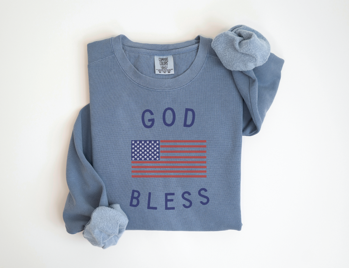 God Bless America Unisex Lightweight Classic Pullover