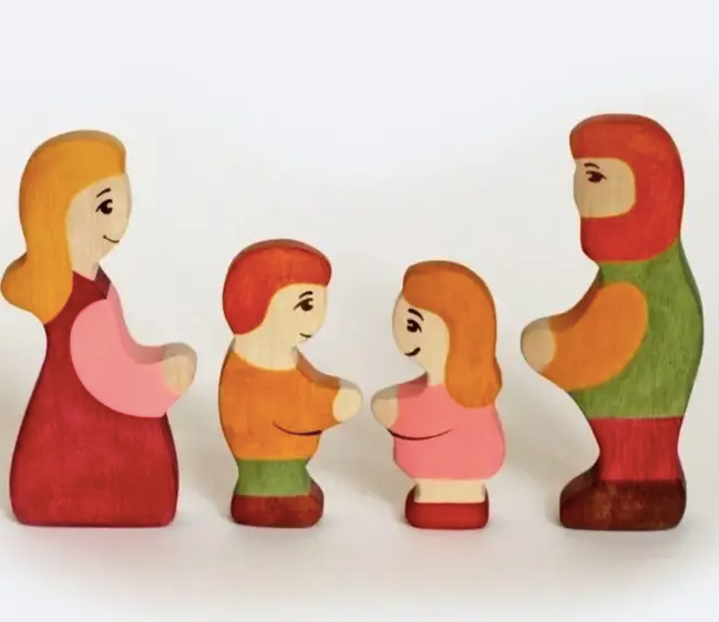 Family Figurines Set – Mother, Father, Girl, And Boy