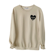 Heart U Most ♡ Beige Personalizable Sweatshirt With Paw Print