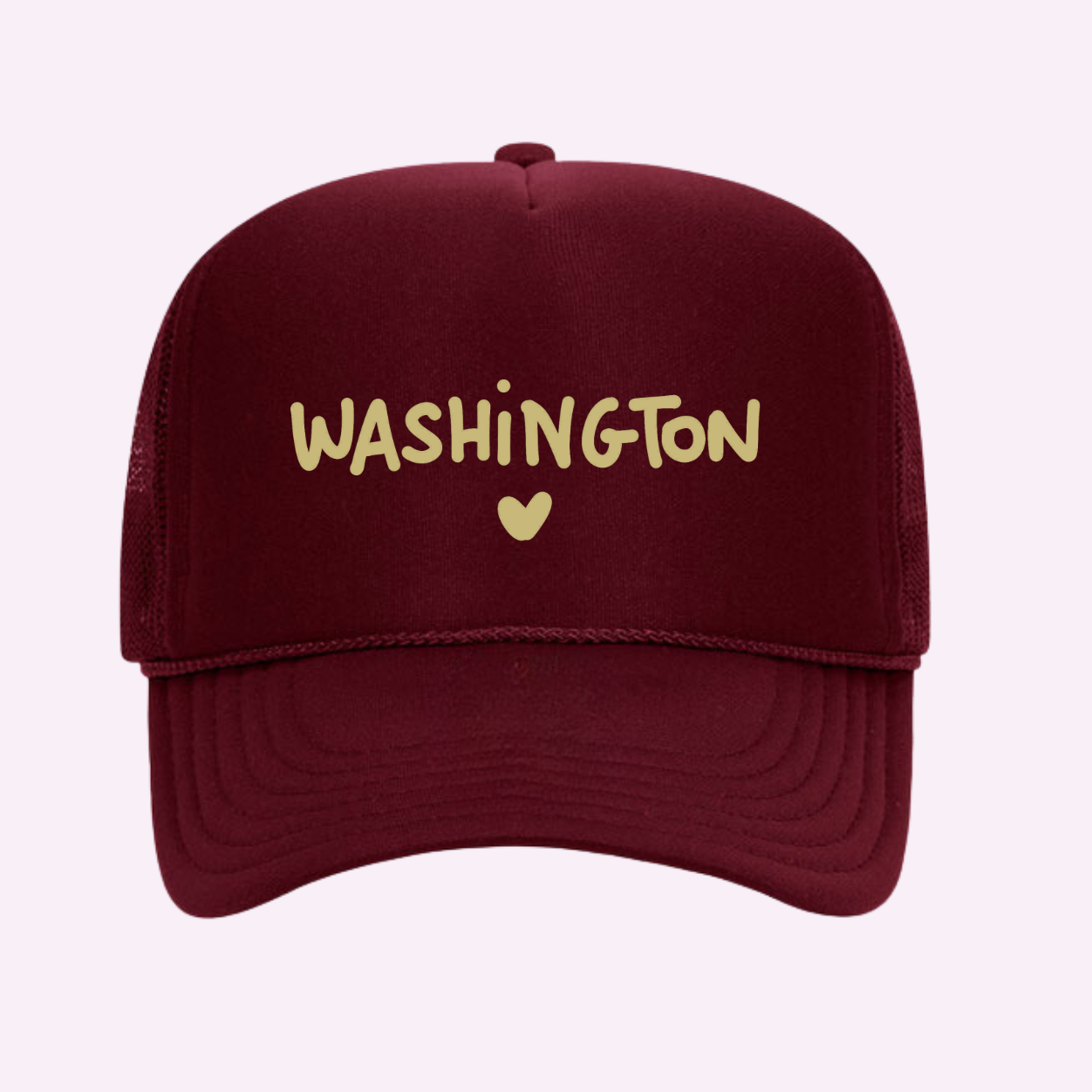 I Love Washington ♡ Printed Trucker Hat