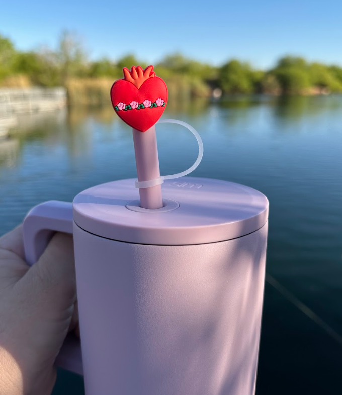 Catholic Straw Toppers: Holy Hearts (a 2 Pack!)