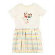 Floral Duck ♡ Striped Infant Dress