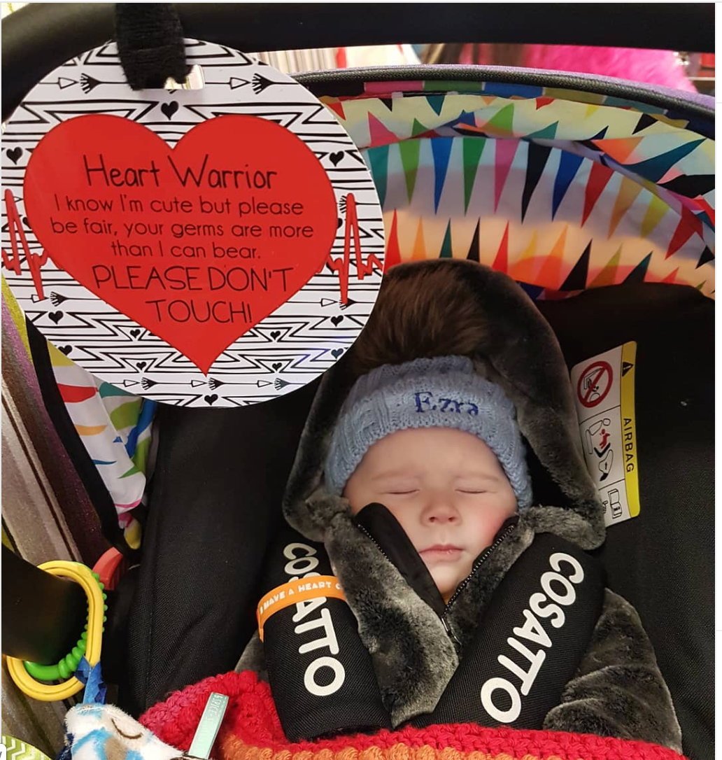 Heart Warrior No Touching Baby Car Seat Tag