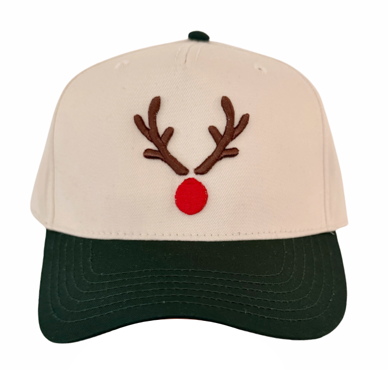 Rudolph Hat ♡ Puff Embroidered Hat