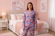 Tweenstyle By Stoopher - Terez Collab - Macaron Glitter Silky Loungewear Set
