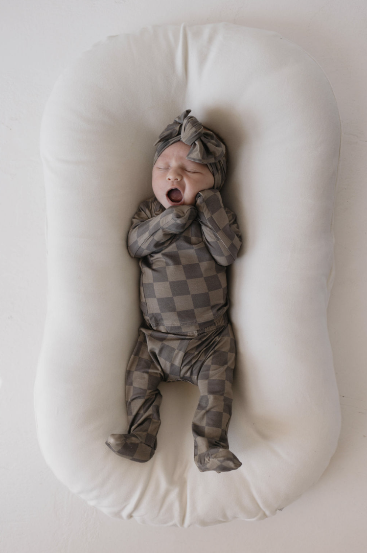 Sleepy Time Set | Faded Brown Checkerboard