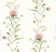 French Vine In Rose Garden Fabric Swatch