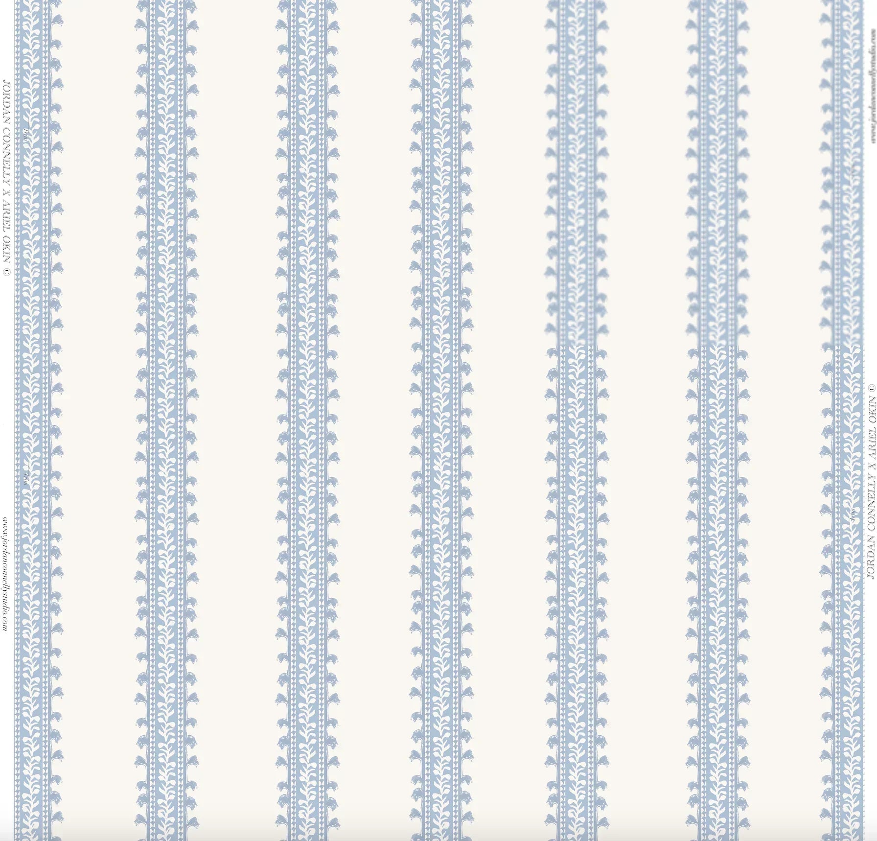 Forged Vine In Blue Fabric Swatch