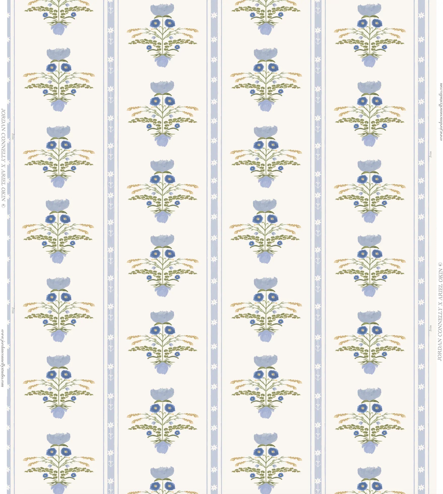 Lotus Garden In Blue Wallpaper