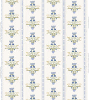 Lotus Garden In Blue Fabric Swatch