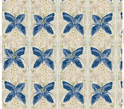 Spanish Floral Tile In Sand Fabric Swatch