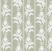 Blocked Tulips In Green- Fabric