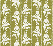 Blocked Tulips In Chartreuse Fabric Swatch