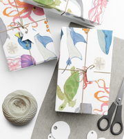 Watercolor Sea Animals Gift Wrap