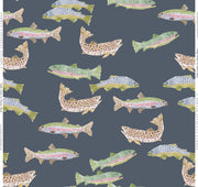 Tight Lines In Navy Wallpaper