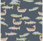 Tight Lines In Navy Fabric Swatch
