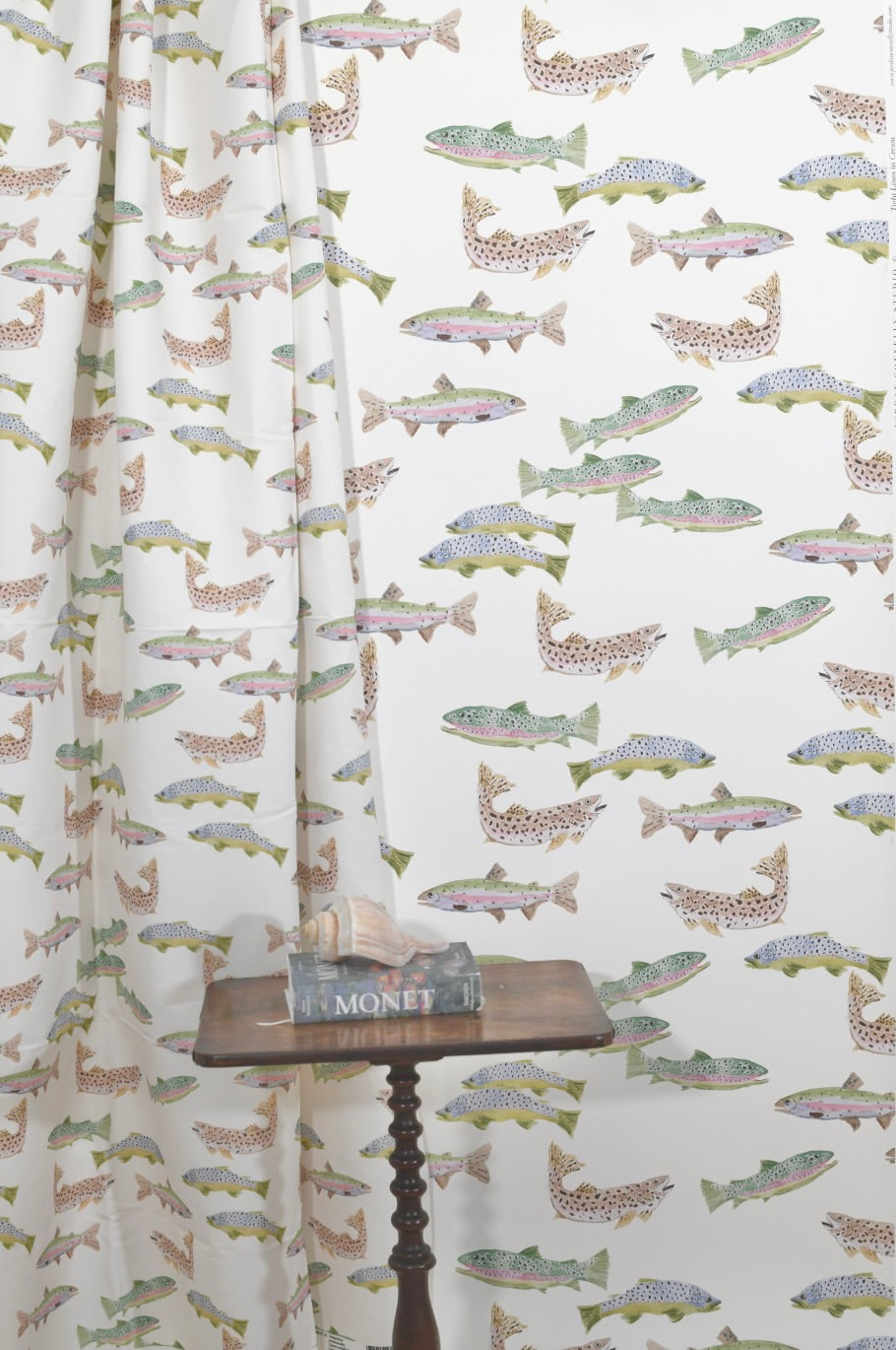 Tight Lines In Cream- Fabric