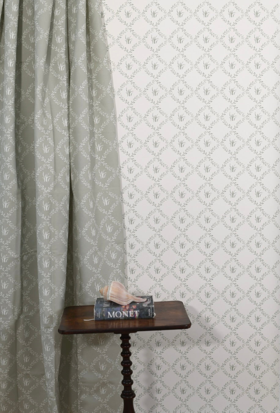 Garden Trellis In Sage- Fabric