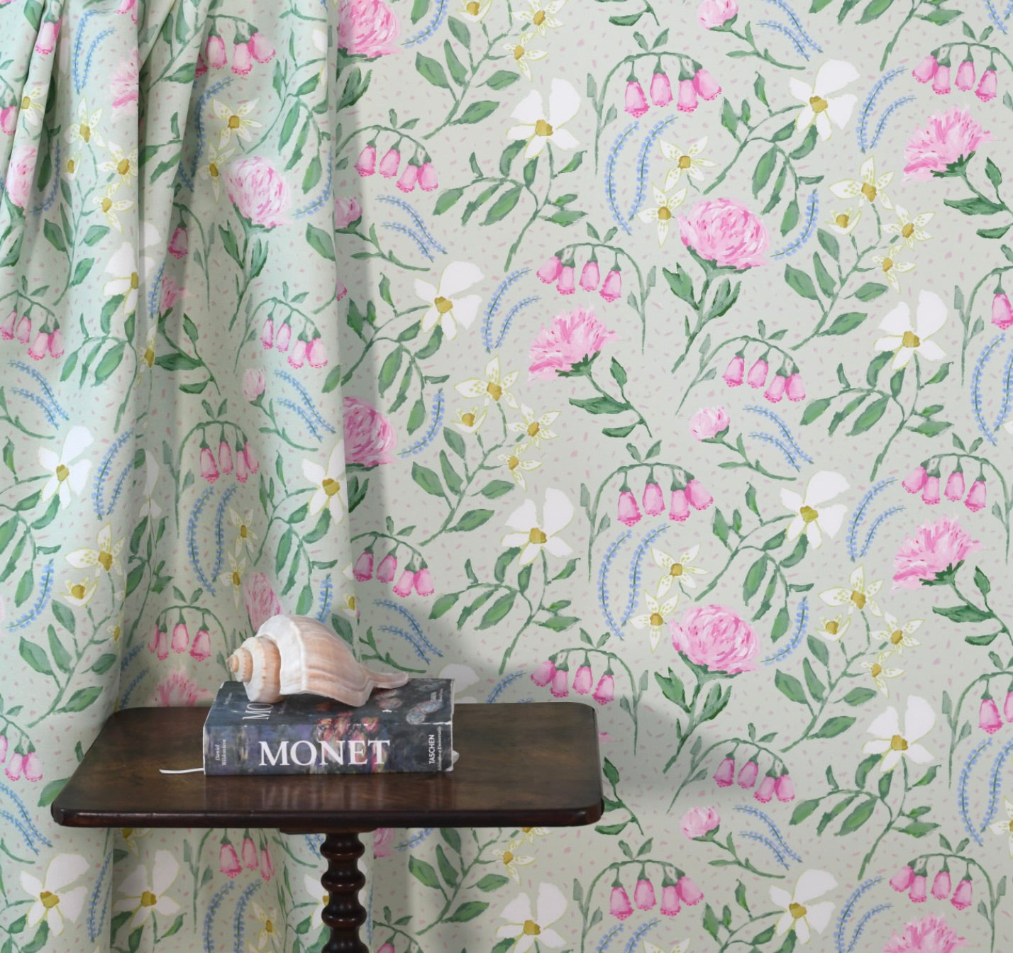 Flowers For Bailey In Melon Wallpaper