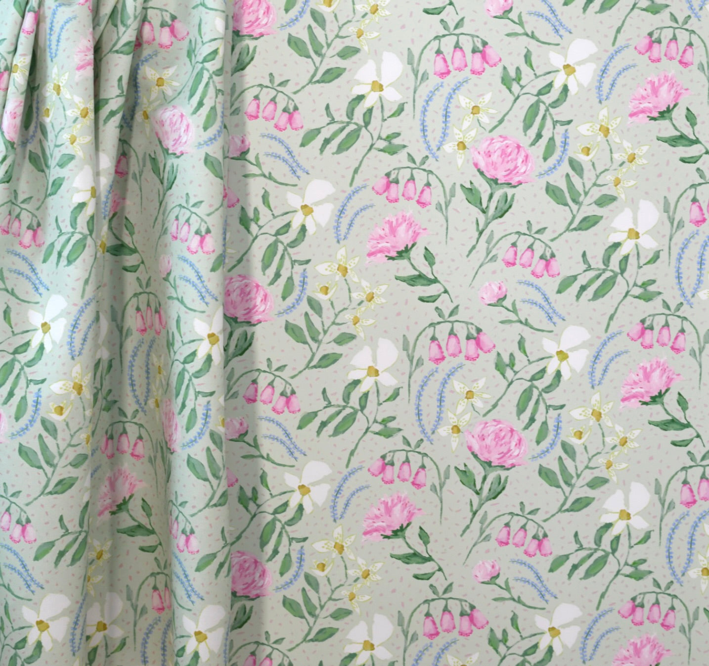 Flowers For Bailey In Melon- Fabric