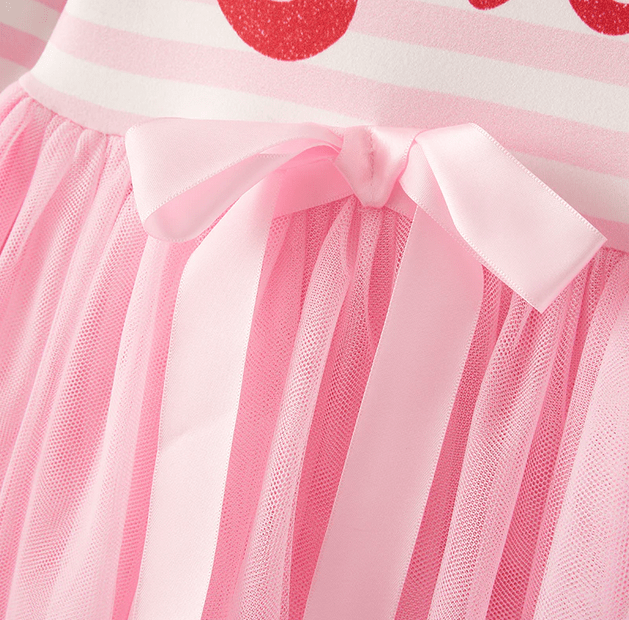 Valentine's Day Love Tutu Playwear Dress W/ Hair Bow