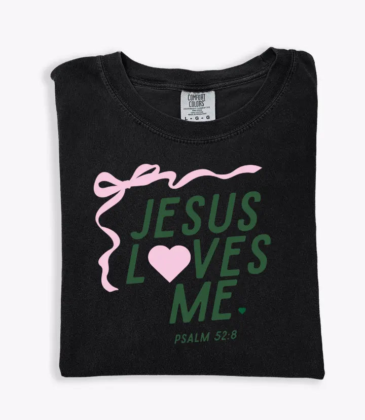 "jesus Loves Me" Ribbon Tee - Adult