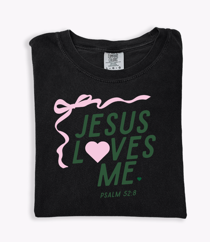 "jesus Loves Me" Ribbon Tee - Adult