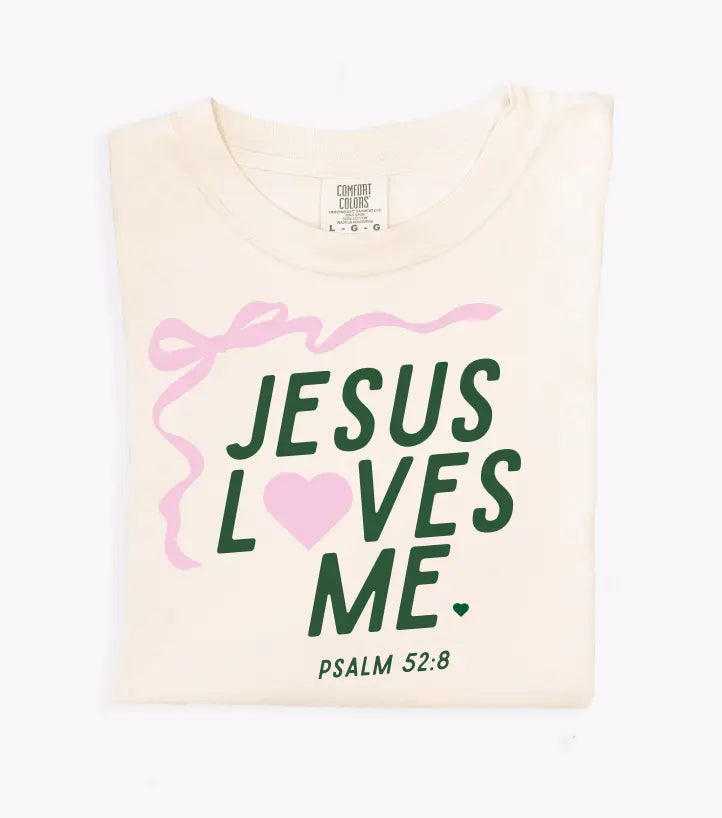 "jesus Loves Me" Ribbon Tee - Adult