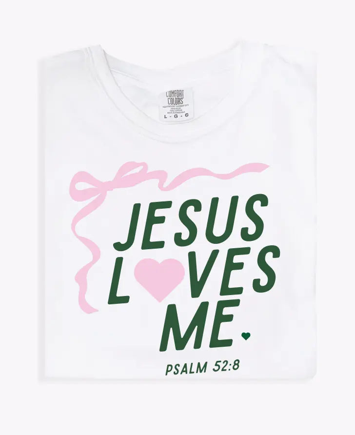 "jesus Loves Me" Ribbon Tee - Adult