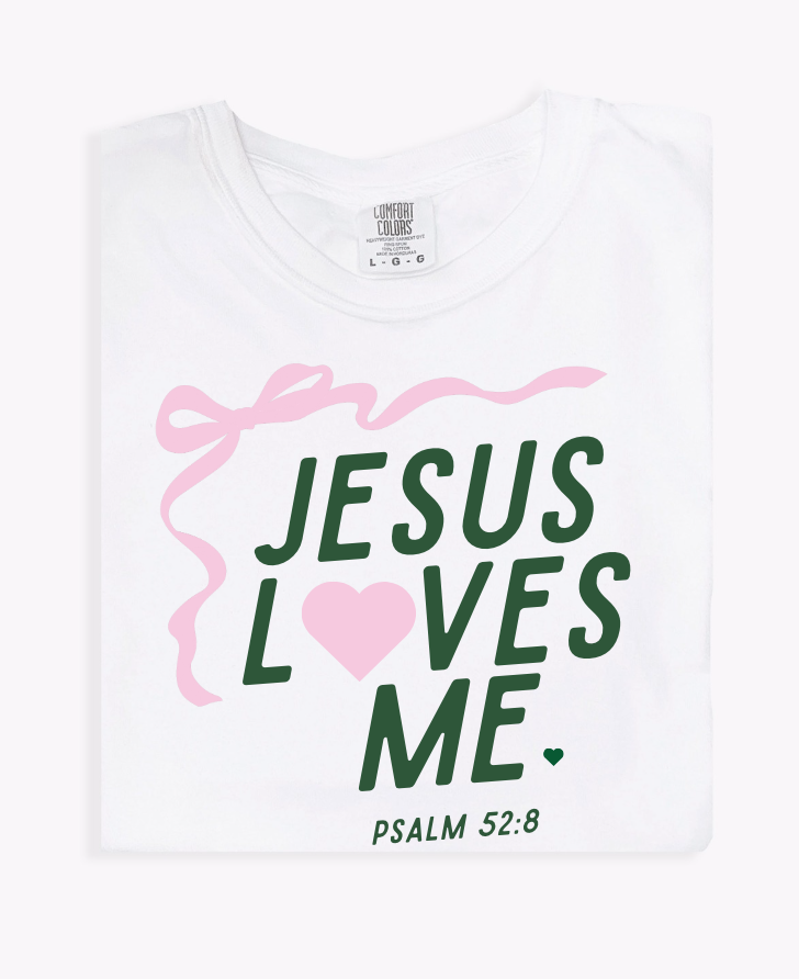 "jesus Loves Me" Ribbon Tee - Adult