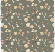Shell Hunt In Olive Wallpaper