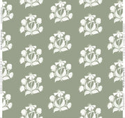 Peony Bundle In Salt On Sage Fabric Swatch