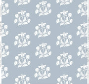 Peony Bundle In Salt On Blue- Fabric